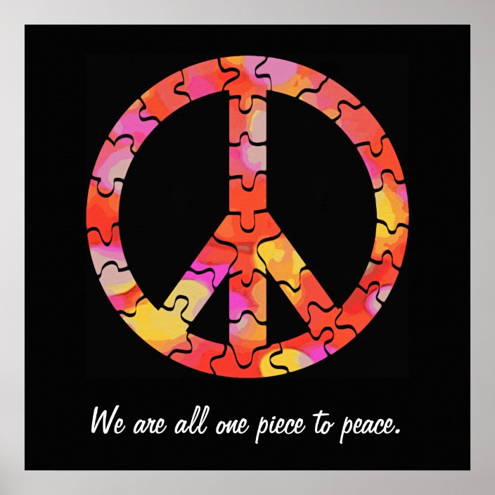 One Piece To Peace Poster Zazzle Com