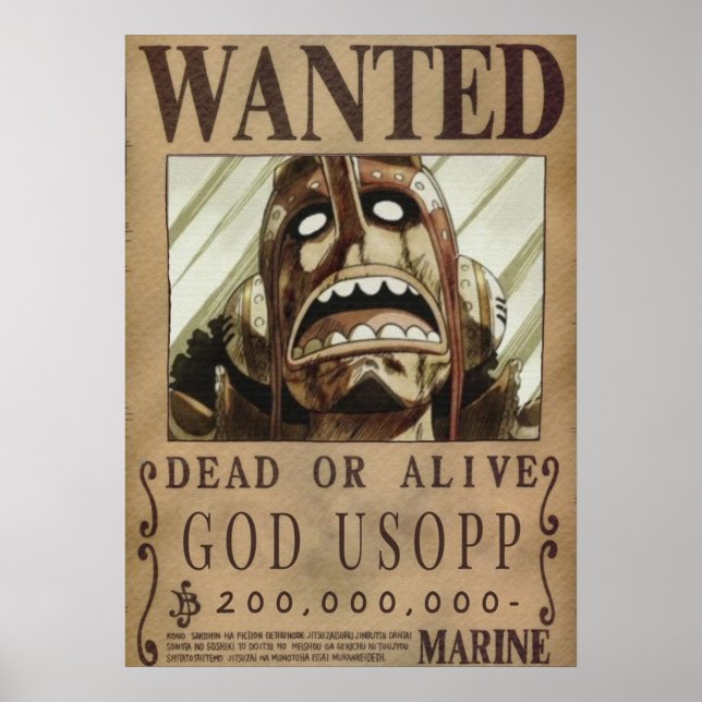 One Piece Wanted  God Usopp Poster (Front)