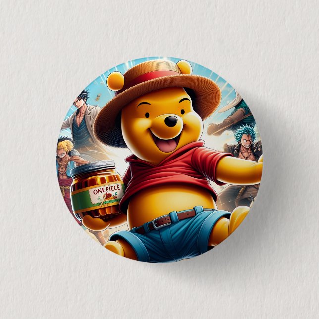 One Piece Winnie the Pooh 1 Button (Front)