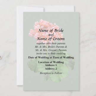 One Pink Geranium Invitation