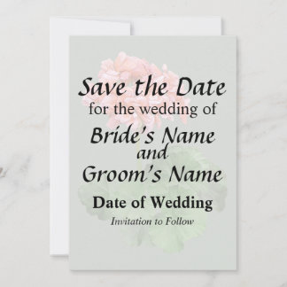 One Pink Geranium Save The Date
