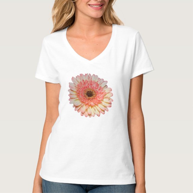 One pink gerber flower T-Shirt (Front)