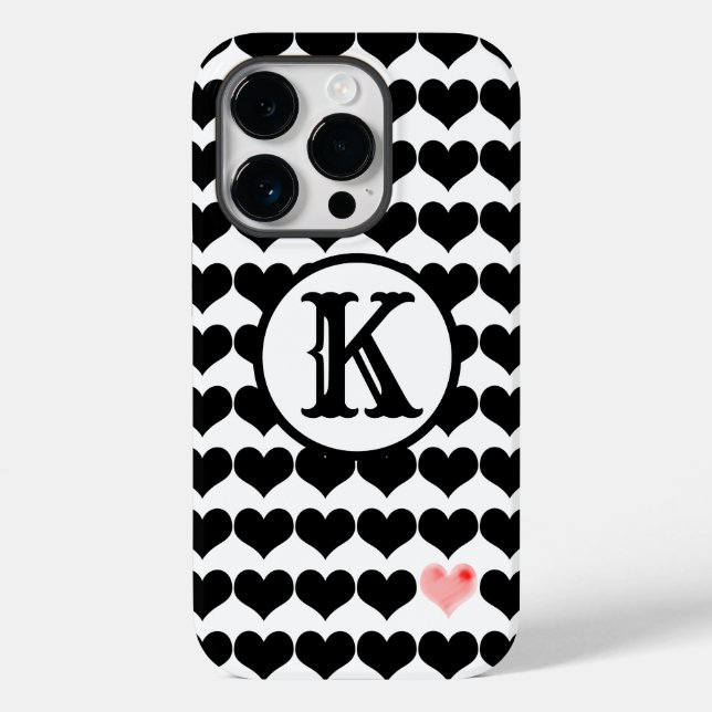 One Pink Heart (initial) Case-Mate iPhone Case (Back)