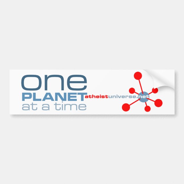 One Planet At A Time Bumper Sticker (Front)