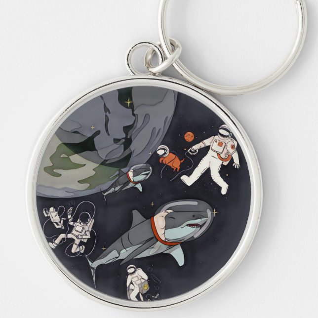 One Planet One Chance - Earth Day(Cartoon Texture) Keychain (Front)