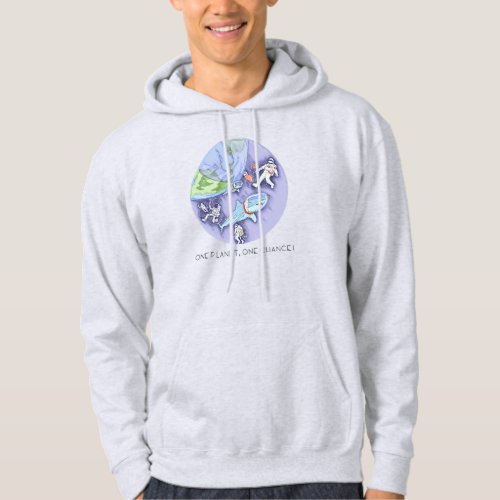 One Planet One Chance _ Earth DaySketchy Texture Hoodie