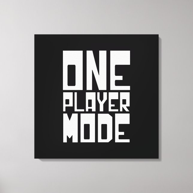 ONE PLAYER MODE CANVAS PRINT (Front)