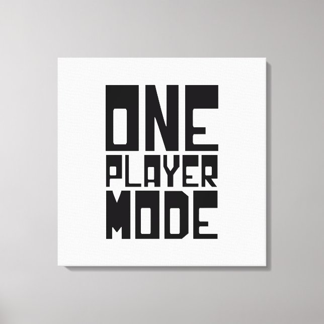 ONE PLAYER MODE CANVAS PRINT (Front)