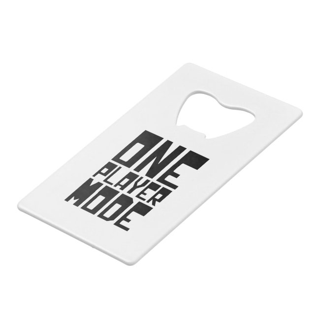 ONE PLAYER MODE CREDIT CARD BOTTLE OPENER (Front Angled)