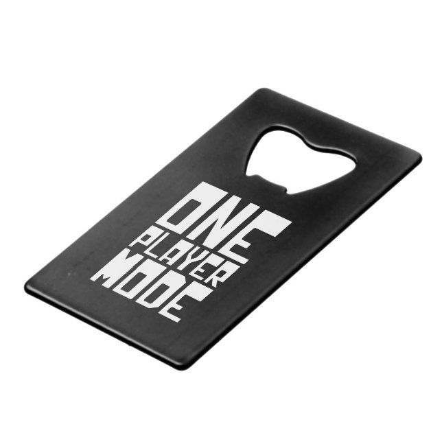 ONE PLAYER MODE CREDIT CARD BOTTLE OPENER (Front Angled)