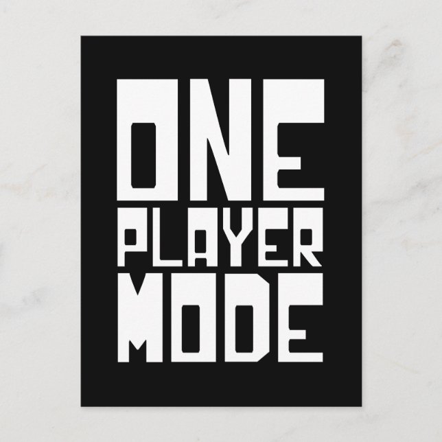 ONE PLAYER MODE POSTCARD (Front)