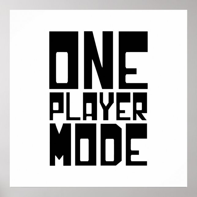 ONE PLAYER MODE POSTER (Front)
