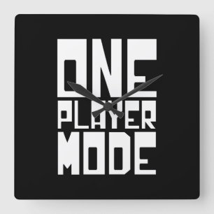 ONE PLAYER MODE SQUARE WALL CLOCK