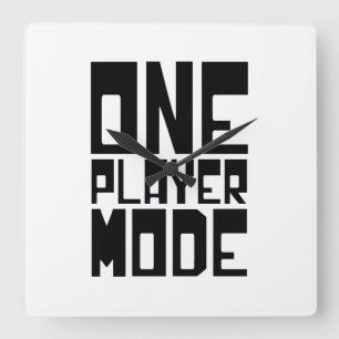 ONE PLAYER MODE SQUARE WALL CLOCK