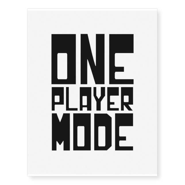 ONE PLAYER MODE TEMPORARY TATTOOS (Front)