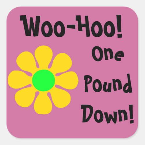 One Pound Down Daisy Diet Motivation Stickers