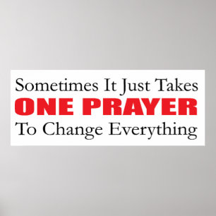 One Prayer Poster