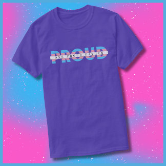 One Proud Ally Transgender Rights Custom Text T-Shirt
