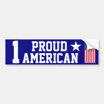 ONE Proud American Bumper Sticker