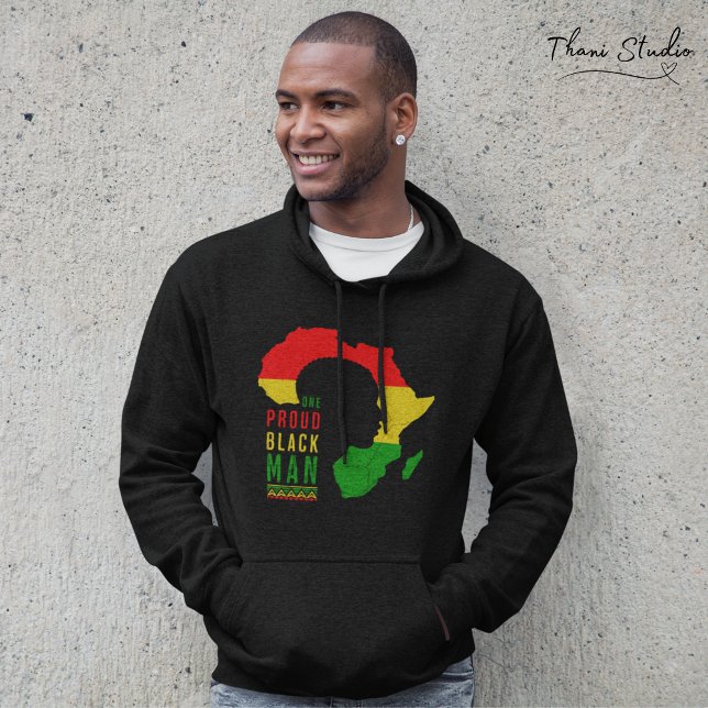 One Proud Black Man Black History Month Flag Hoodie (Creator Uploaded)