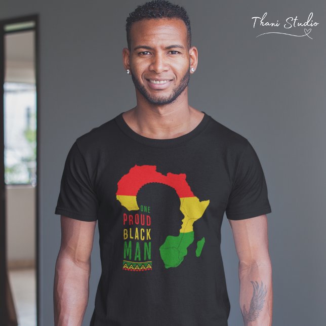 One Proud Black Man Black History Month Flag T-Shirt (Creator Uploaded)