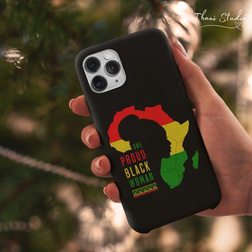 One Proud Black Woman Black History Month Flag iPhone 15 Case