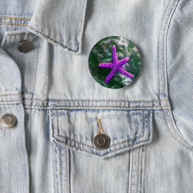 One Purple Starfish Button (In Situ)