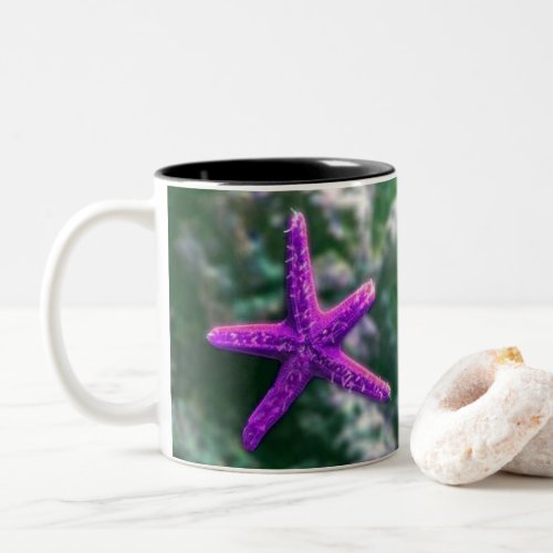 One Purple Starfish Two_Tone Coffee Mug