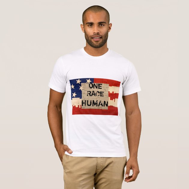 one race human t shirt