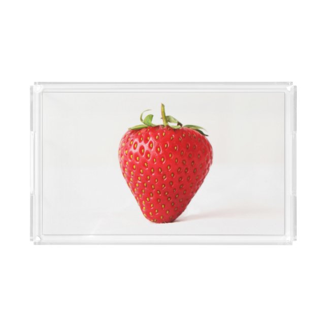 One Red Strawberry stacnm Acrylic Tray (Front)