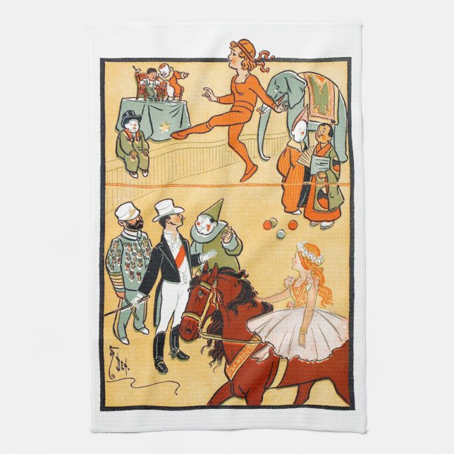 One Ring Circus: The Ringmaster & Crew Kitchen Towel (Vertical)