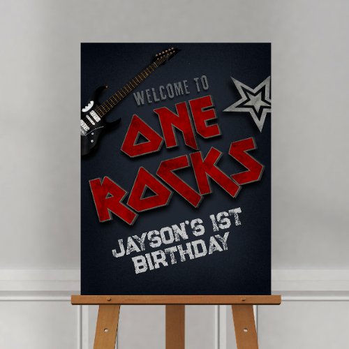 One Rocks _ 1st Birthday Welcome Sign