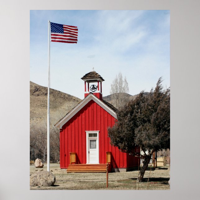 One-Room Red Schoolhouse, Wellington, Nevada Poster (Front)