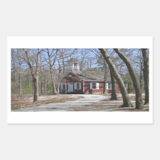 One Room Schoolhouse Rectangular Sticker