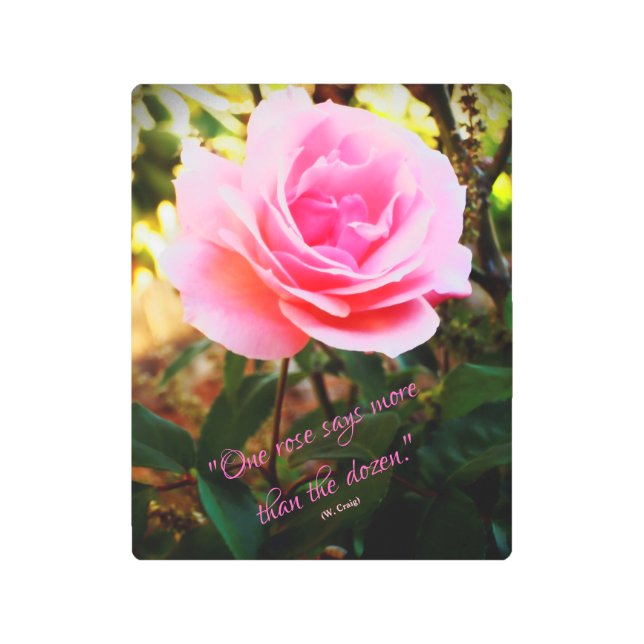 One Rose Panel Metal Art (Front)