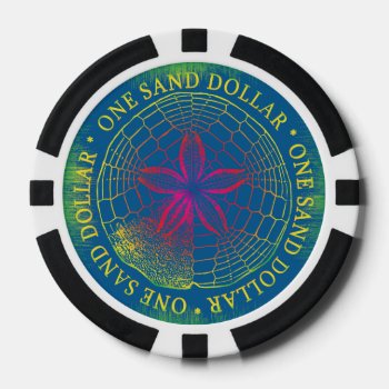 One Sand Dollar Poker Chips by KitzmanDesignStudio at Zazzle