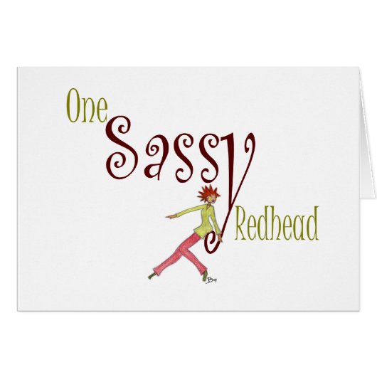 One Sassy Redhead Cards (Front Horizontal)