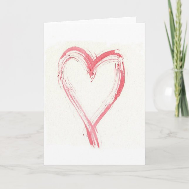 One Scratchy Heart Note Card or Greeting Card (Front)