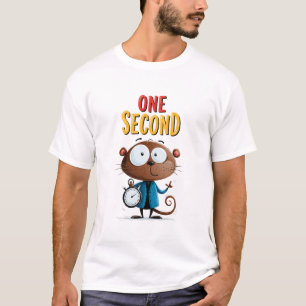 One Second Funny Monkey Office Humor Gift T-Shirt