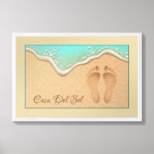One Set of Footprints in the Sand  Framed Art