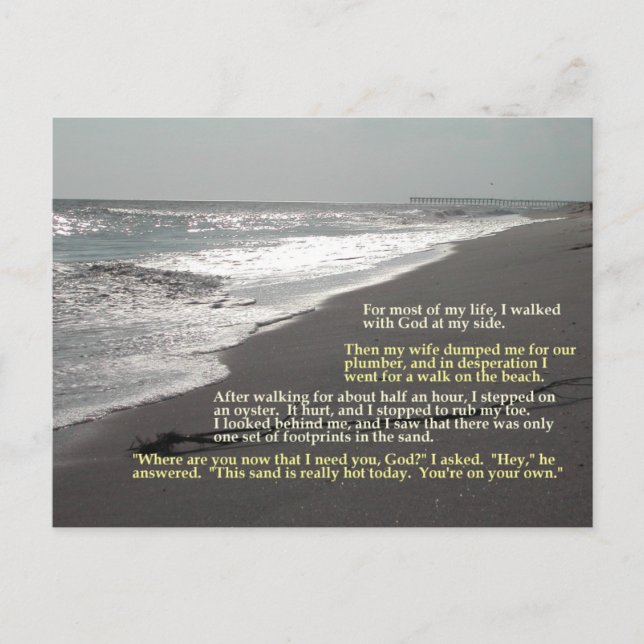 One Set of Footprints... Postcard (Front)