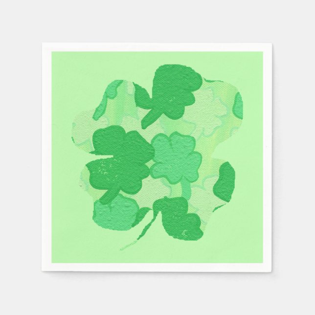 One Shamrock of Shamrocks Paper Napkins (Front)