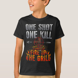 One Shot One Kill Fire Grill Deer Hunting T-Shirt