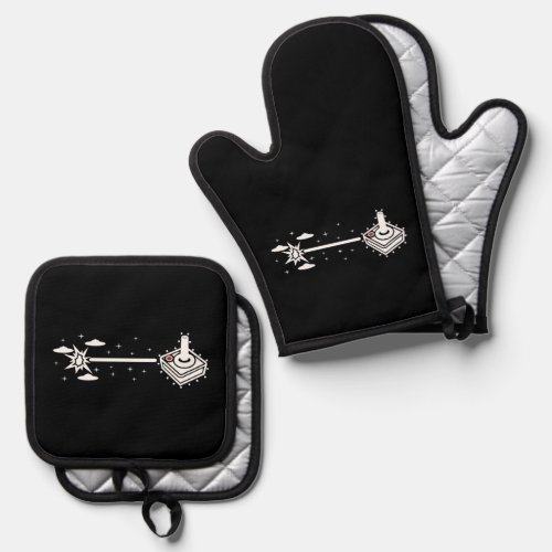 One Shot Warrior Oven Mitt  Pot Holder Set