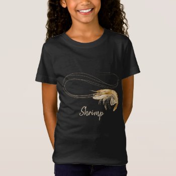One Shrimp Custom Text T-shirt by millhill at Zazzle