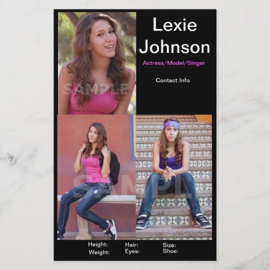 comp card size