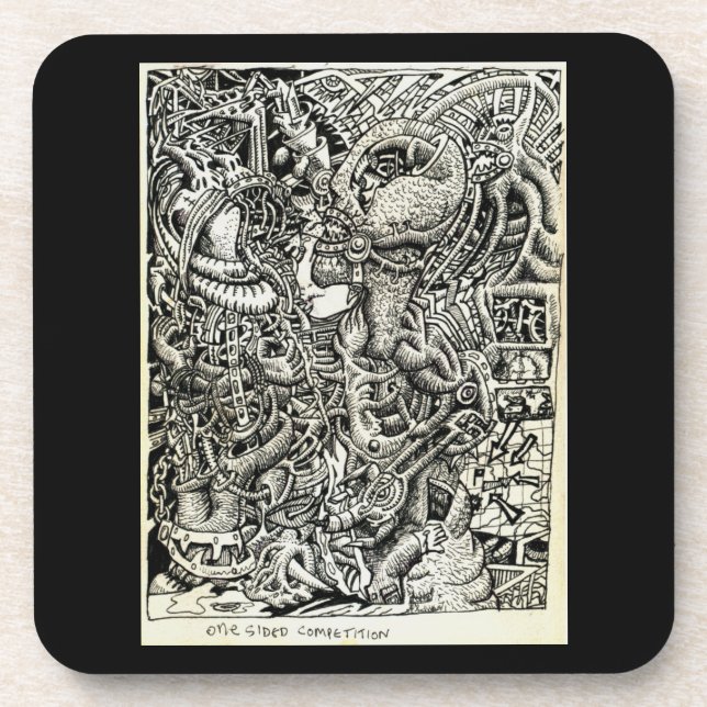 One-Sided Competition, by Brian Benson Beverage Coaster (Front)