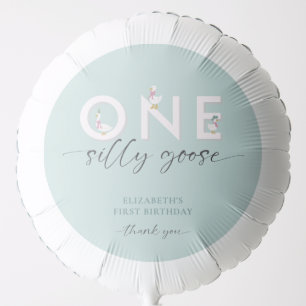 One Silly Goose 1st Birthday Cute Balloon