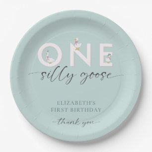 One Silly Goose 1st Birthday Cute Paper Plates