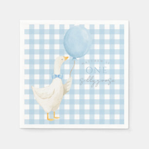 One Silly Goose 1st Birthday Invitation Napkins